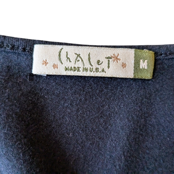 Chalet et Cici Abstract Artsy Comfy Lung Sleeve Tee Dress sz M - Picture 8 of 9